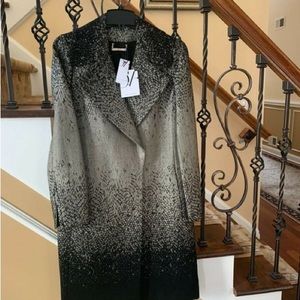 Diana Bon Furstenberg Black and Grey Coat